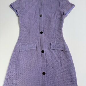 ZARA WOMAN New FW22 LILAC TEXTURED MINI DRESS Size S